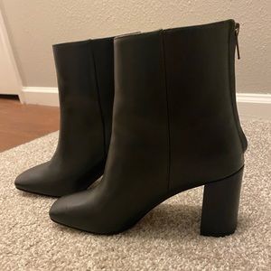 J.Crew Leather block heel ankle boots